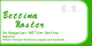 bettina mosler business card